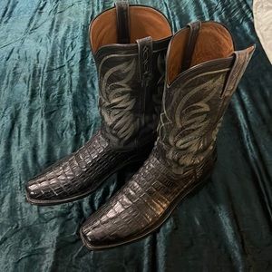 Lucchese men’s caiman black boots 11D